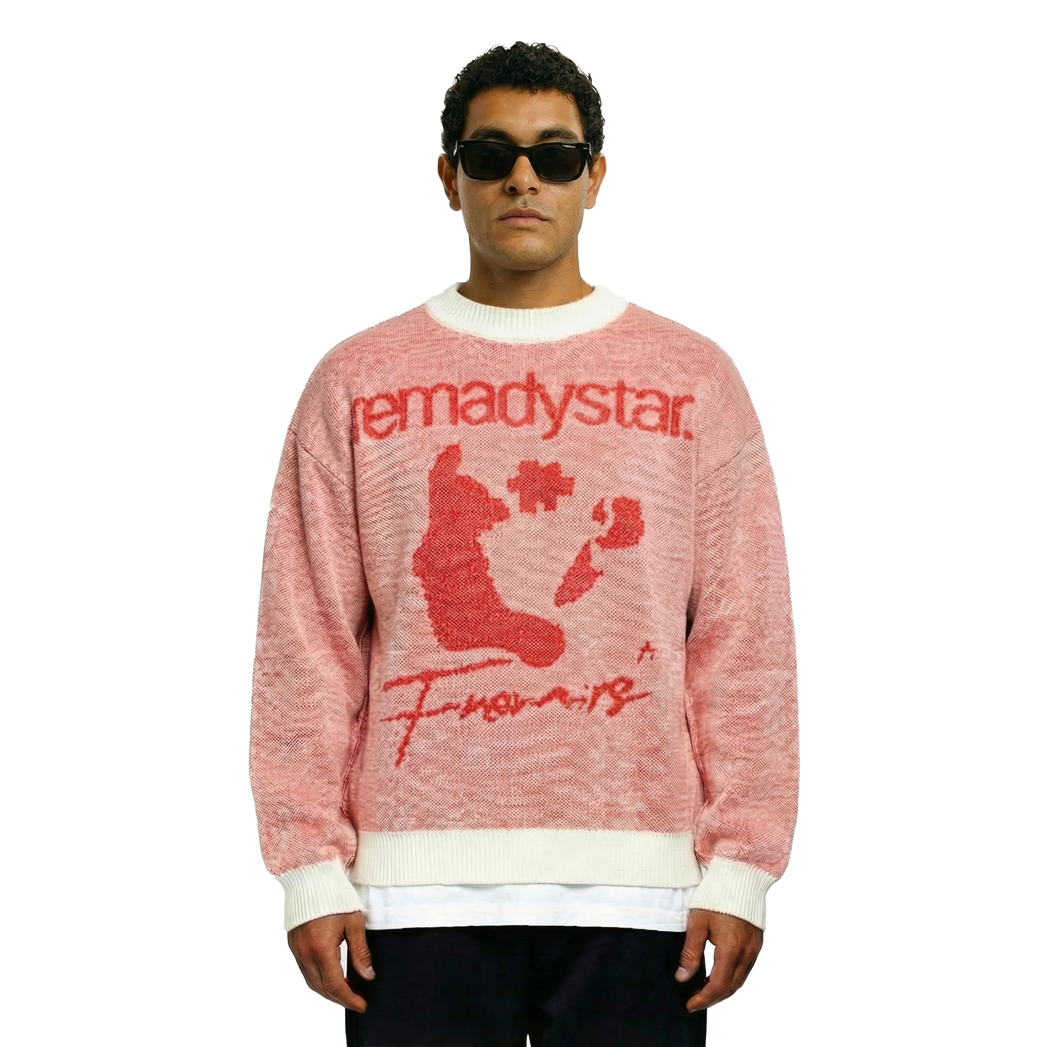 double:faced knit - red/white