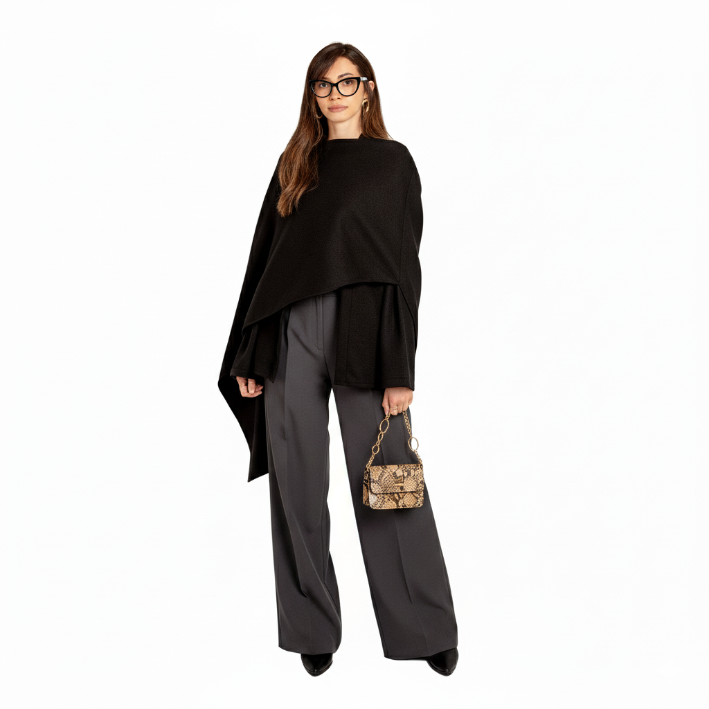 scarf jacket - black