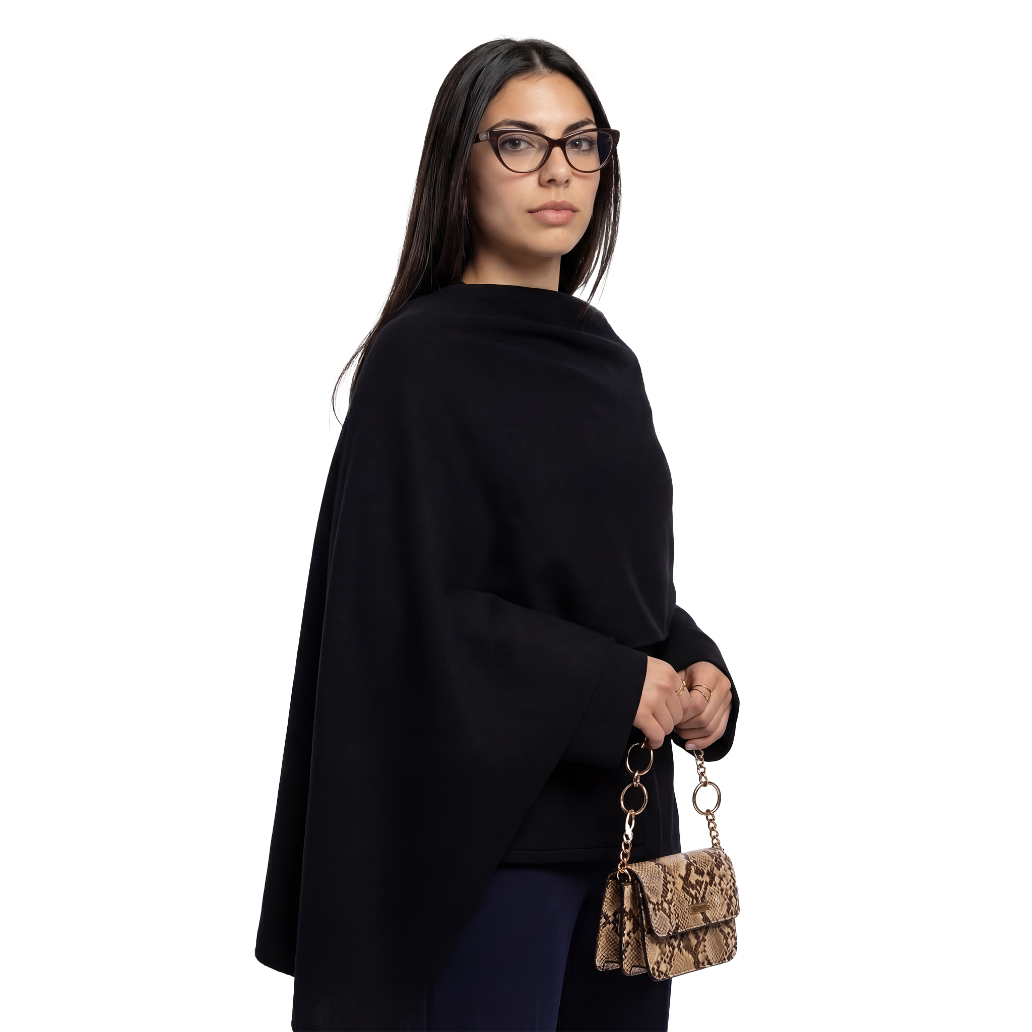 scarf jacket - black