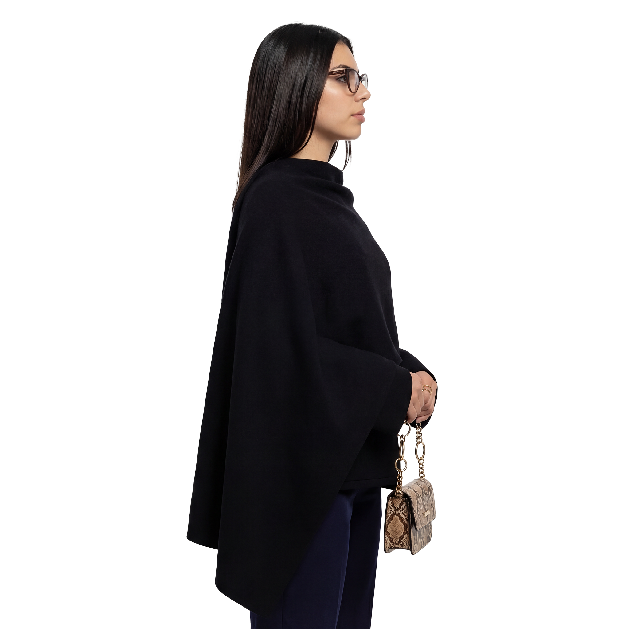 scarf jacket - black