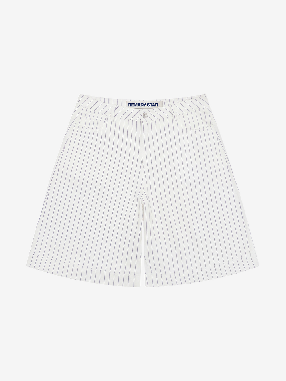 striped oversized long shorts - black & white