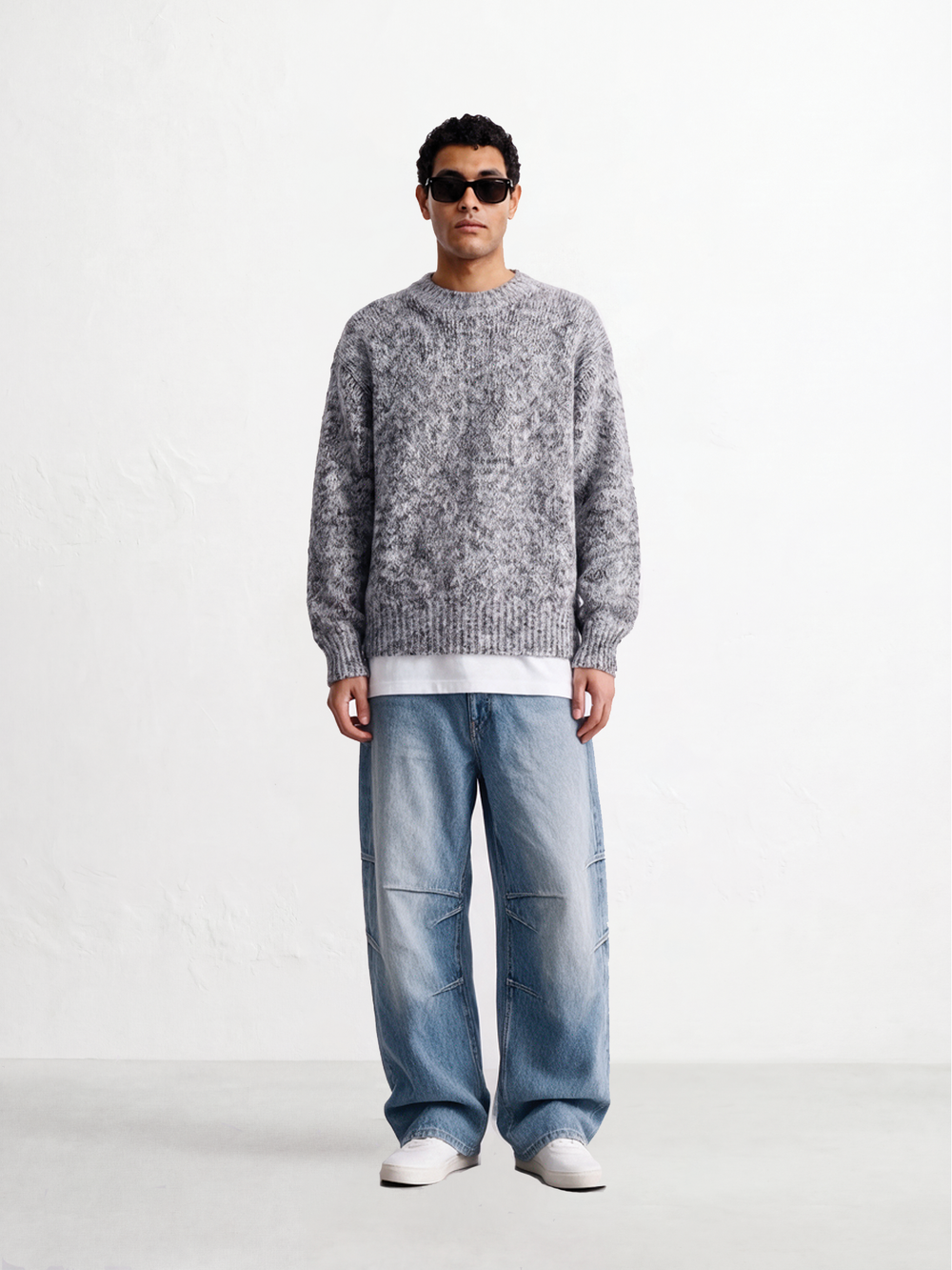 static silver knit