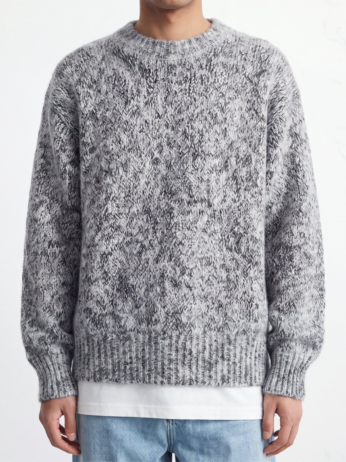 static silver knit